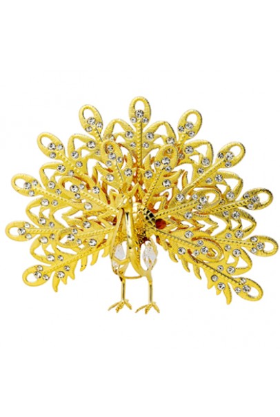 24K GOLD PLATED PEACOCK 